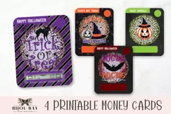 Halloween Money Cards - 4 Printable Halloween Cash Cards Product Image 1