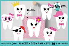 Tooth Fairy SVG, Tooth Fairy Accessories, Cartoon Teeth Product Image 2
