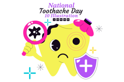 10 National Toothache Day Illustration Product Image 1