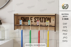 Toothbrush Holders Bundle Laser Cut. Bathroom Organizer SVG Product Image 4