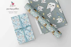 Tooth Fairy Digital Paper, 6 Seamless Pattern /1st tooth 144 Product Image 9