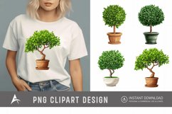 Watercolor Topiary in Pot Clipart Product Image 1