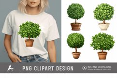 Watercolor Topiary in Pot Clipart Product Image 1