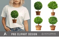 Watercolor Topiary in Pot Clipart Product Image 1