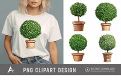 Watercolor Topiary in Pot Clipart Product Image 1