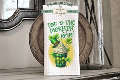 St Patricks Day Latte | Kitchen Towel Sublimation Designs Product Image 3