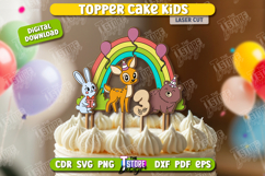 Custom Kids Cake Topper Laser Cut Bundle,Birthday Cake Decor Product Image 3