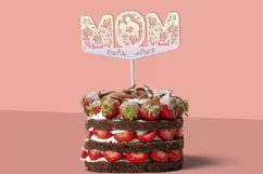 Decorative letters of the word MAMA and Toppers Product Image 3