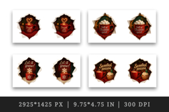 Torn Fabric Tear Christmas mug wrap printable sublimation Product Image 2