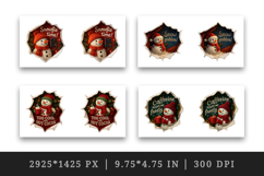 Torn Fabric Tear Christmas mug wrap printable sublimation Product Image 2