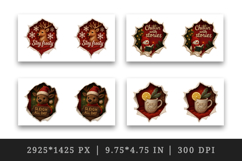 Torn Fabric Tear Christmas mug wrap printable sublimation Product Image 2