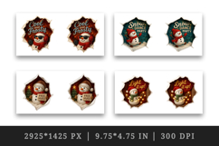 Torn Fabric Tear Christmas mug wrap printable sublimation Product Image 2