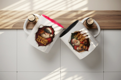 Torn Fabric Tear Christmas mug wrap printable sublimation Product Image 3