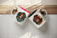 Torn Fabric Tear Christmas mug wrap printable sublimation Product Image 3