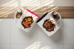 Torn Fabric Tear Christmas mug wrap printable sublimation Product Image 3