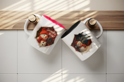 Torn Fabric Tear Christmas mug wrap printable sublimation Product Image 3