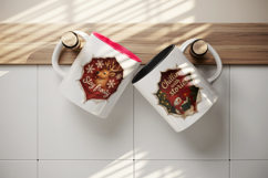 Torn Fabric Tear Christmas mug wrap printable sublimation Product Image 3