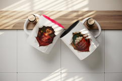Torn Fabric Tear Christmas mug wrap printable sublimation Product Image 3