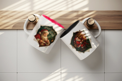 Torn Fabric Tear Christmas mug wrap printable sublimation Product Image 3