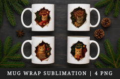 Torn Fabric Tear Christmas mug wrap printable sublimation Product Image 1