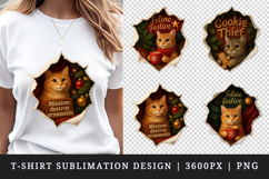 Torn Fabric Tear Christmas clipart sublimation design png Product Image 2