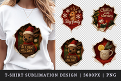 Torn Fabric Tear Christmas clipart sublimation design png Product Image 2