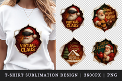 Torn Fabric Tear Christmas t-shirt sublimation design png Product Image 1