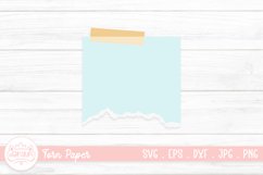 Torn Paper Clipart Illustration | Ripped Note Paper Sticker Product Image 1