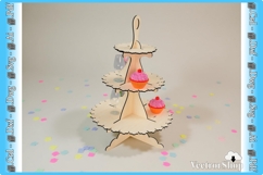 3-Tier Wooden Laser Cutting Stand, Party Snack Stand Product Image 6