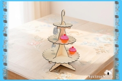 3-Tier Wooden Laser Cutting Stand, Party Snack Stand Product Image 7