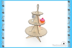 3-Tier Wooden Laser Cutting Stand, Party Snack Stand Product Image 5