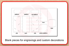 Laser cut SVG design Dice tower template Digital download Product Image 3