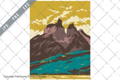 Torres Del Paine National Park from Lake Pehoe in Chile WPA Product Image 1