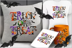 Trick or Treat png |Watercolor Trick or Treat sublimation Product Image 4