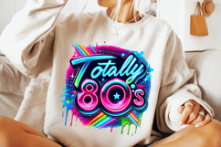 Totally 80&#039;s Png Sublimation, Retro Png, Love 80&#039;s Png, Neon Product Image 2