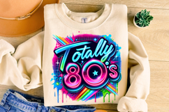 Totally 80&#039;s Png Sublimation, Retro Png, Love 80&#039;s Png, Neon Product Image 3