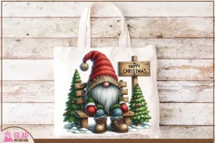Christmas Gnome png, Happy Christmas gnome sublimation png Product Image 6
