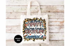 4th of July leopard print Happy Birthday America sublimation Product Image 3