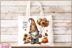 Happy Fall Gnomie png, Autumn Sunflower Gnome sublimation Product Image 2