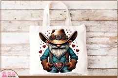 Be My Gnomie png, Western Valentine Gnome sublimation design Product Image 5