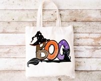 Boo Halloween Kitty pumpkin sublimation design, Boo png Product Image 4