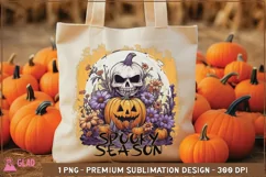 Spooky Season Skull Pumpkin png, Halloween Spooky Season png Product Image 3