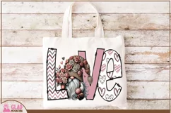 Love Valentine gnome sublimation png, gnome LOVE png Product Image 3