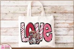 Love Valentine gnome sublimation png, gnome LOVE png Product Image 3