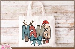 Boho Christmas Mama png, Retro Christmas Mama sublimation Product Image 3