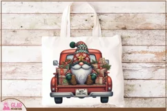 Happy Christmas Gnome truck, Christmas Gnome vintage truck Product Image 3