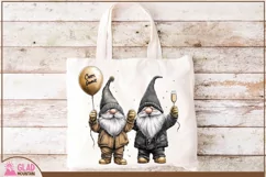 Cheers Gnomie, Happy New Year Gnome sublimation png Product Image 4