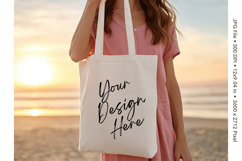 Canvas Tote Bag Mockup Shopping Bag White Natural Blank_1 Product Image 1