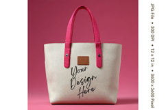 Canvas Tote Bag Mockup Shopping Bag White Natural Blank_100 Product Image 1