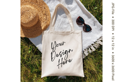Canvas Tote Bag Mockup Shopping Bag White Natural Blank_121 Product Image 1